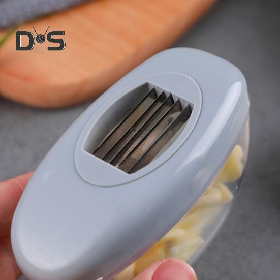 Серая дробилка для чеснока, ручное нажатие, полезная терка для измельчения чеснока, инструмент для приготовления пищи