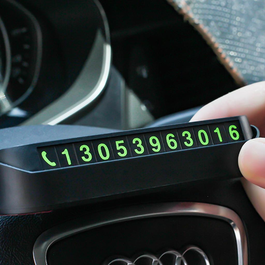 Светящаяся ABS табличка с номером телефона для временной парковки и украшения салона автомобиля