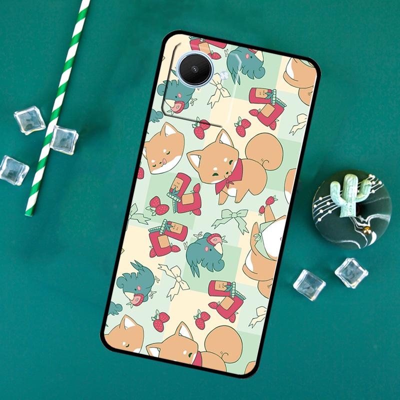 Animal Cartoon Akita Dog For Realme 15 14 13 12 11 10 Pro Plus C65 C67 C63 C61 C55 C51 C53 C35 C75 GT6 GT7 Pro Case