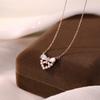 Ожерелье с жемчугом Love bow для женщин, нишевое, легкое, роскошное, элегантное, ретро, подарок для девочек с жемчугом Love
