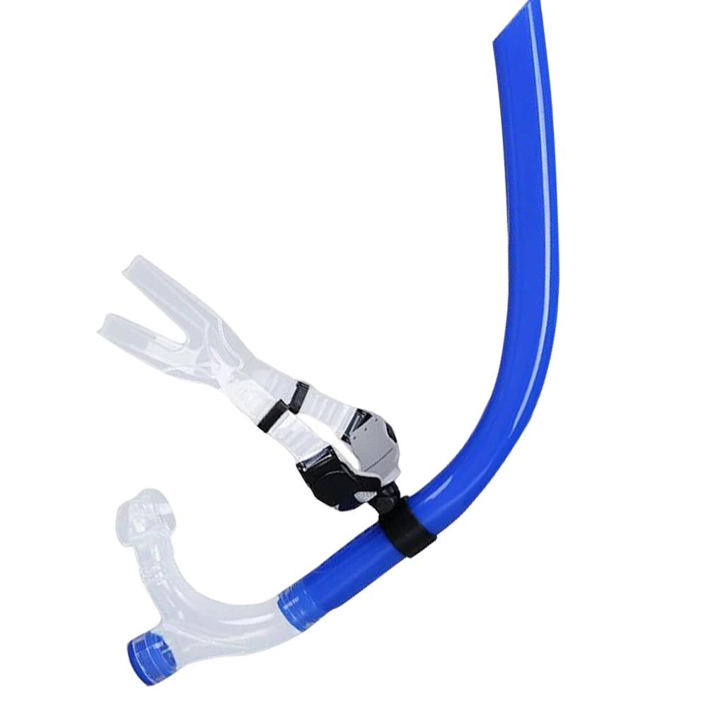 Силиконовая трубка для плавания с центральным креплением и передним расположением мундштука, удобная трубка для снорклинга и дайвинга для взрослых, подростков и детей