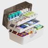Портативный многослойный ящик для хранения лекарств: Удобный, многофункциональный и классифицированный пластиковый органайзер для домашнего использования
