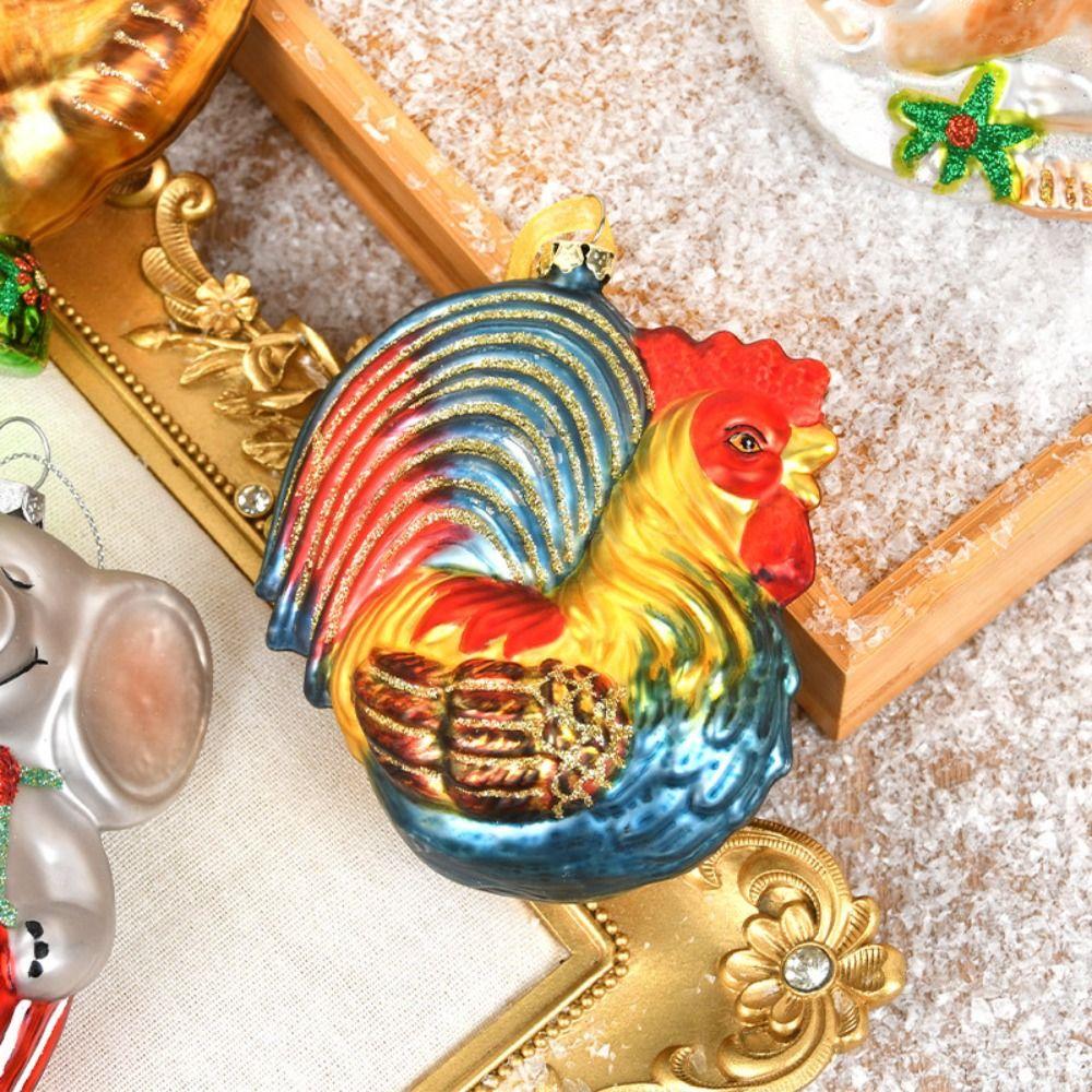 Rooster Panda Elephant Shape Christmas Ornaments Colorful Hanging Ornaments Scene Arrangement