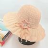 Wide Brim Uv Protection Straw Hat Fashion Casual Breathable Beach Cap Bucket Hat Summer Sun Hat