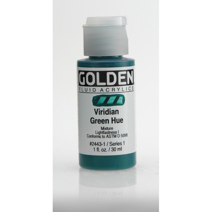 Peinture Acrylic FLUIDS Golden I 30ml Vert Viridien
