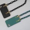 New Fashion Phone Chain Accessory Matte Candy Black Resin Phone Case Chain Frosted Strap Women Crossbody Shoulder Chains