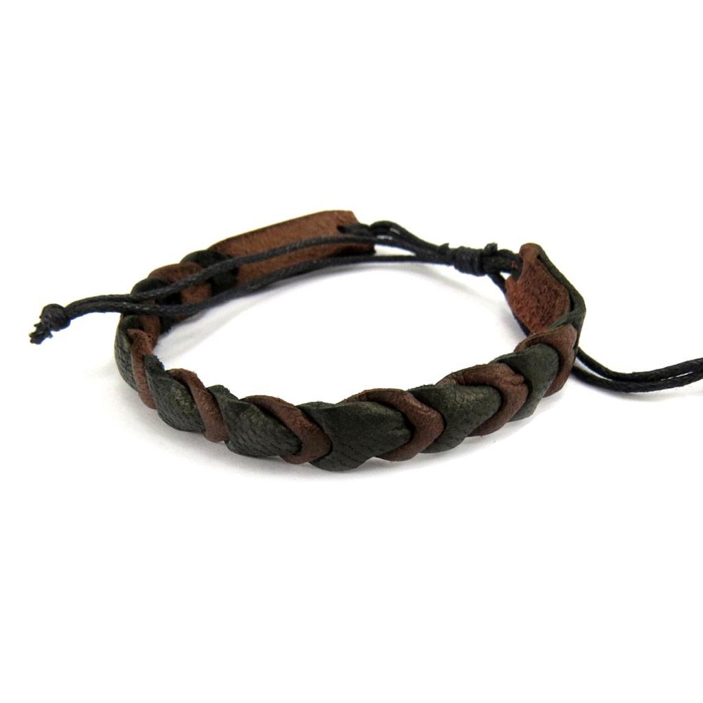 Les Trésors De Lily [L6432] - Bracelet mixte 'Peaceful' marron noir
