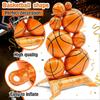 2 Pack Giant Self Standing Basketball Foil Balloons 3.5 ft with Field Base for Birthday Themed Party Decoration Sports Supplies Decor (Basketball Pile