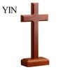 Wooden Standing Christian Gifts Solid Wood Stand Tabletop Ornament, Gifts, Catholic Religious Craft Faith Decor for Home Prayer Room Desktop