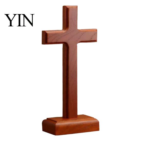 Wooden Standing Christian Gifts Solid Wood Stand Tabletop Ornament, Gifts, Catholic Religious Craft Faith Decor for Home Prayer Room Desktop