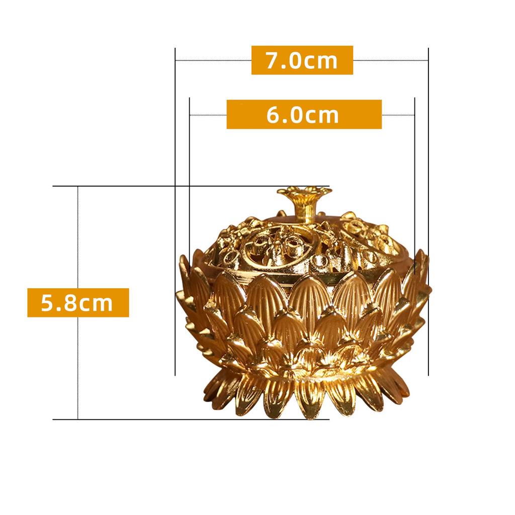 Винтажная металлическая подставка для благовоний в виде цветка лотоса, буддизм, Будда, комната, домашний декор, мини-цензор для сандалового дерева, держатель для благовоний, бронзовое изделие