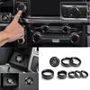 Dashboard Trim Rings, Climate Control Knob Trim Rings, Compatible for 2021-2024 Car F150 , 9 Piece Aluminum Knob Accent Set for Interior New