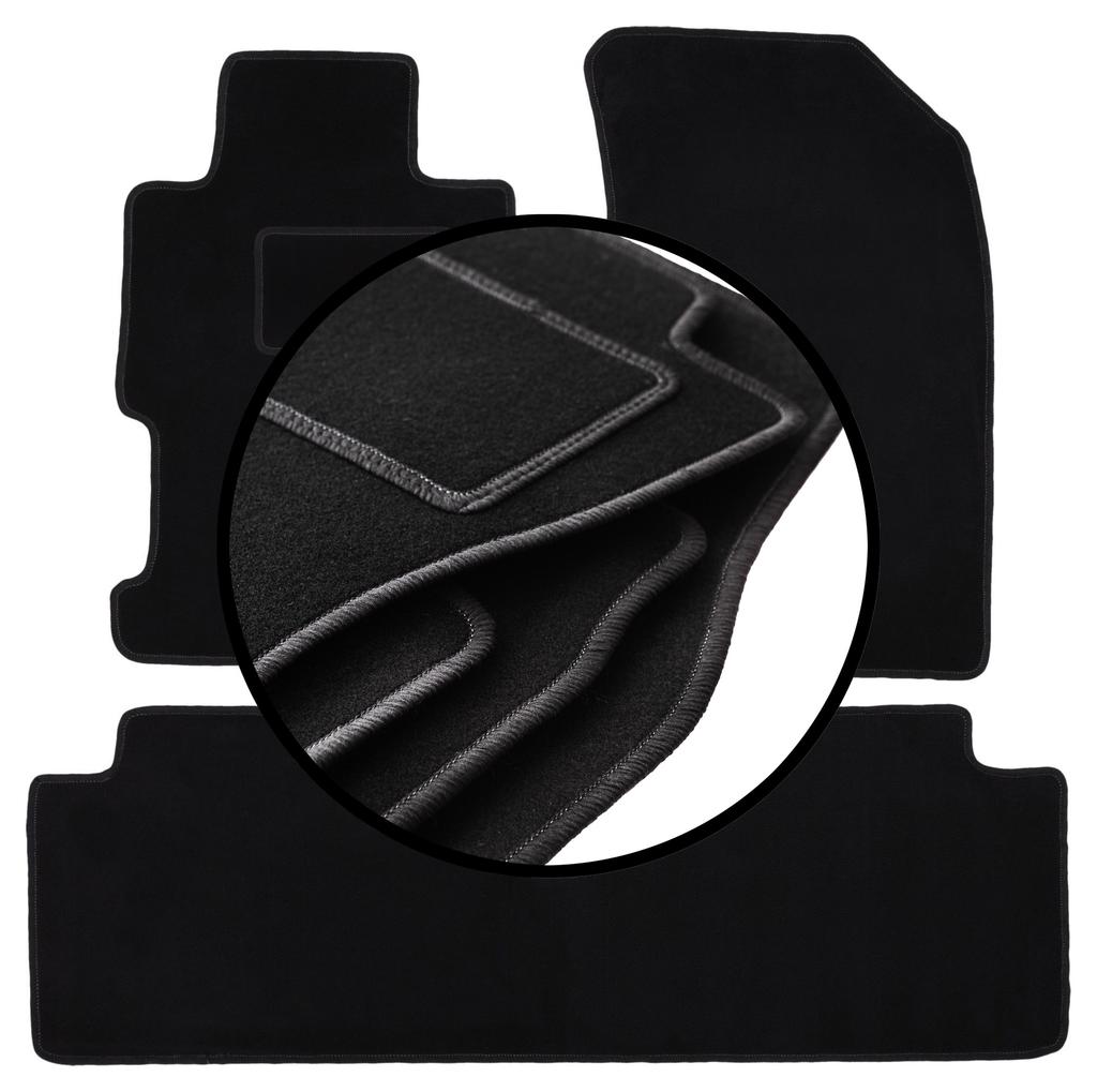 Set of velour floor mats for: Honda Civic VII sedan (2001-2005)