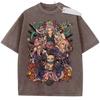Unisex Washed Pink Vintage Tshirt One Piece Strong Women Warriors Highquality Fabric for Home Leisure Travel Shopping