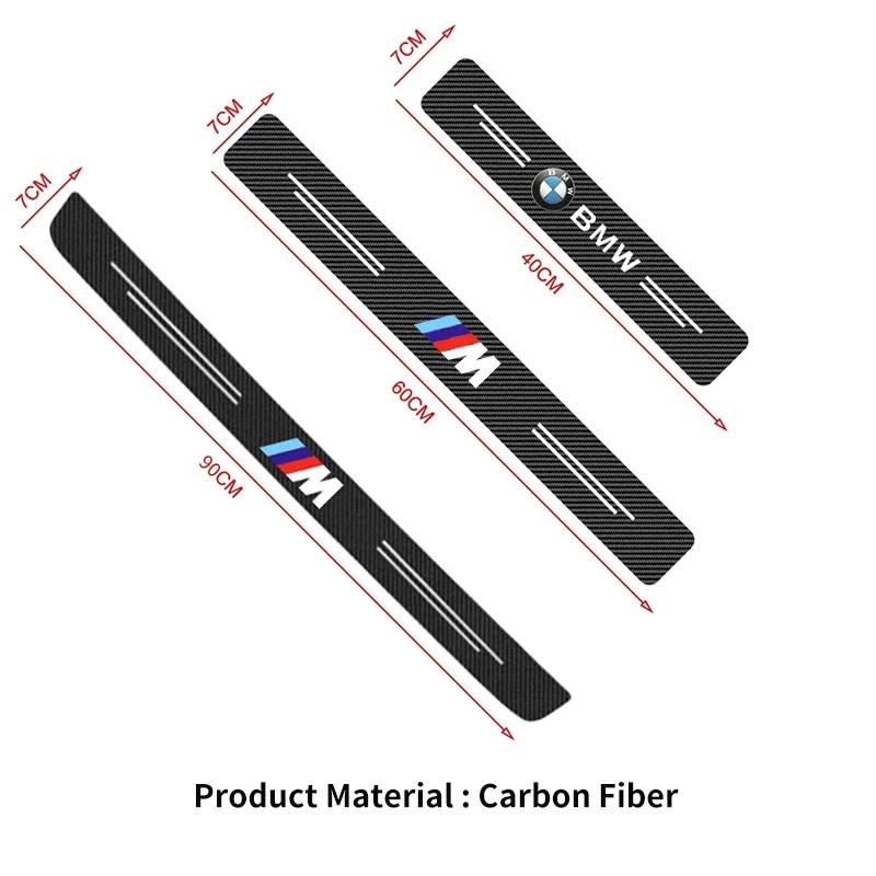 KWYP9 Hot Carbon Fiber Car Door Sill Protector Stickers For BMW M E46 E90 E60 F30 E39 F10 F20 E87 E36 F20 F30 1 2 3 5 7 Series X1