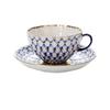 Ломоносовский Императорский Фарфор Кобальтовая Сетка Чашка с Блюдцем
