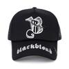 BLACKBLOND Сетчатая кепка-тракер с логотипом-скетчем BBD (черный)