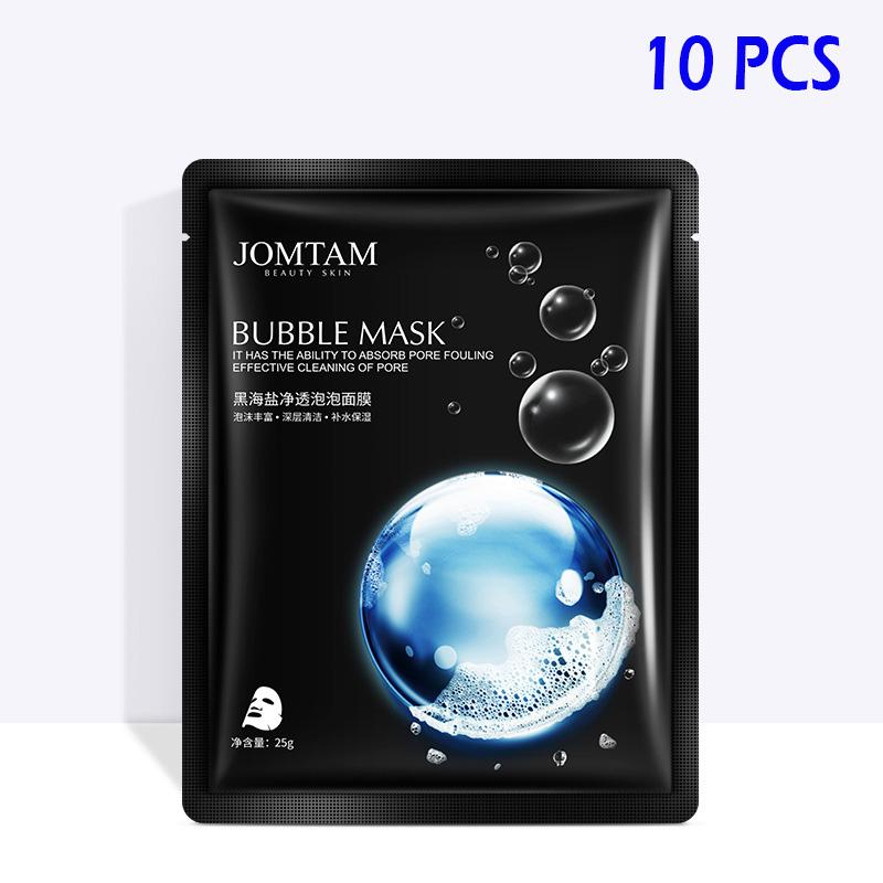 Очищающая увлажняющая пузырьковая маска для лица с черной морской солью Освежающая и улучшающая сухость маска Нежный уход за лицом