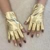 Fashionable Patent Leather Gloves Punk Style Women's Cosplay Gloves  Outdoor Sports