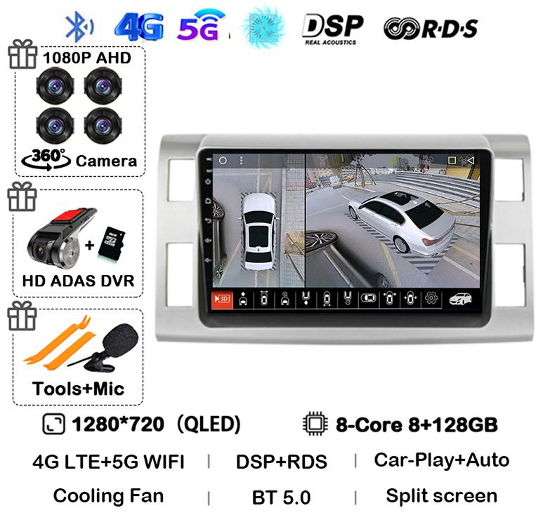 Android 14 Auto Carplay автомобильное радио для Toyota Previa 3 III XR50 Estima 2006-2019 Мультимедиа Navi GPS плеер стерео головное устройство DSP