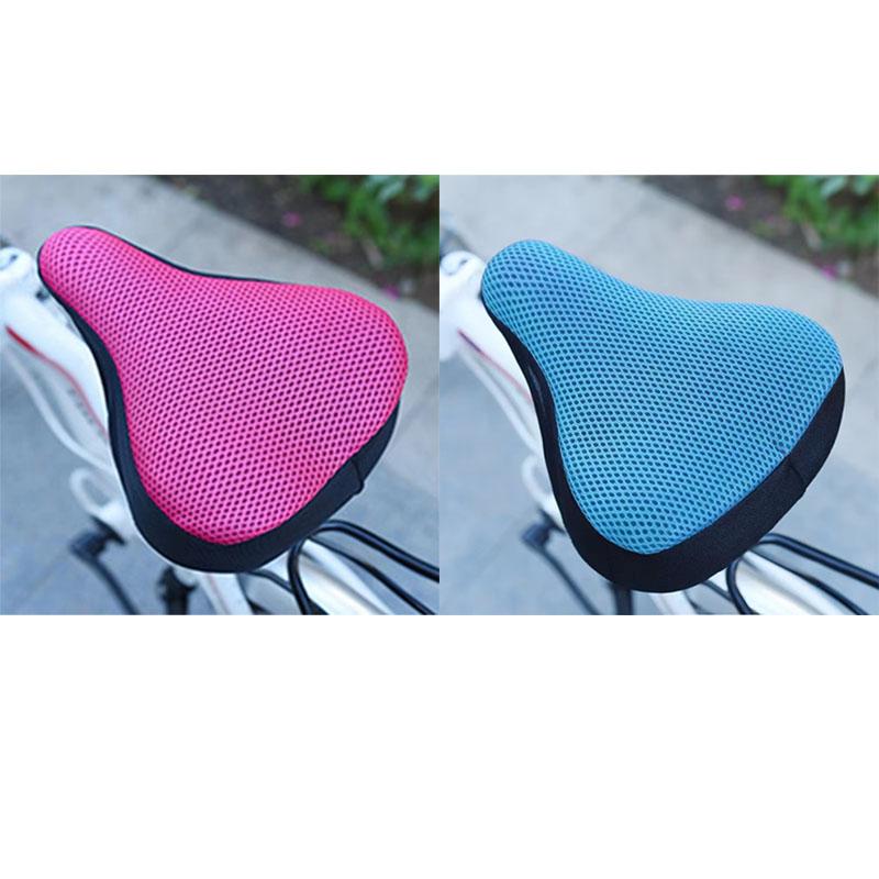 1-6Pcs Bicycle Saddle 3D Soft Bike Seat Cover Cycling Silicone Seat Cushion Cycling Breathable Saddle Comfortable Bicycle Bike