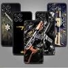 AK47 Handgun Gun BUllets Case For Huawei Honor X8 X9 P50 X7 50 20 8X Play 9A P40 P30 Lite P Smart 2021 Black Phone Coque