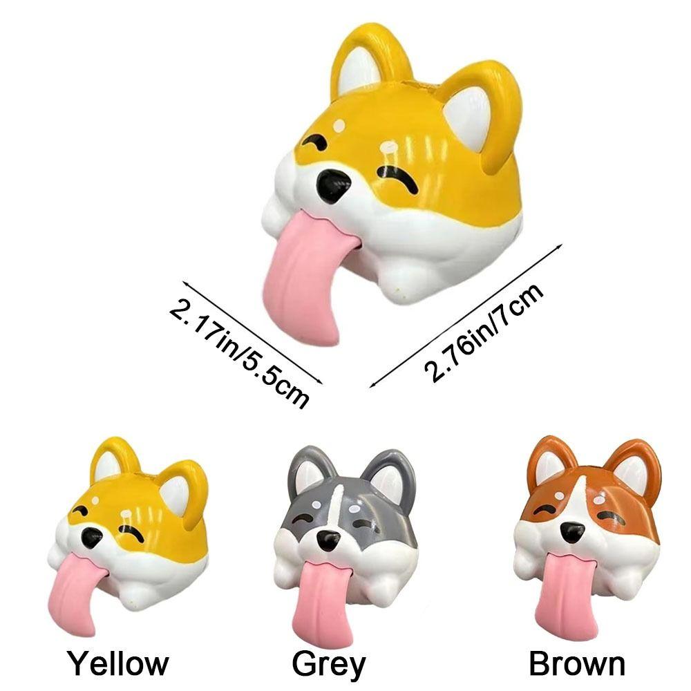Sound-producing Dog Figure Keychain Cartoon Corgi Car Pendant Dog-Shaped Pendant  For Couples
