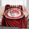 Olympiacos Fc: Red And Black Pride Blanket Suitable for Sofas, Beds, Offices, And Camping - Perfect Gift for Halloween Christmas