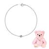 Bracelet 1 Birthstone Teddy Bear Emerald Pink Bear (May) B6129-tdt-01-p05
