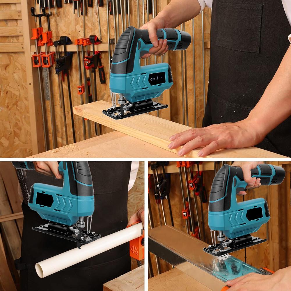 Электрический лобзик с углом наклона 45 градусов, портативный многофункциональный деревообрабатывающий электроинструмент, маленькая аккумуляторная пила