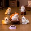 12Pcs Miniature Cat Figurine Mini Simulation Kitten Statue Resin Animal Ornament Microlandscape Dollhouse Car Dashboard Decoration