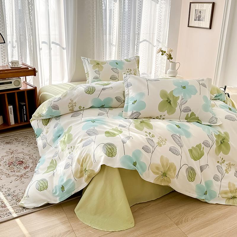 100% Cotton Bedding Set Duvet Cover Set 1 Quilt Cover 2 Pillowcases No Sheet- Ultra Soft Breathable Hypoallergenic