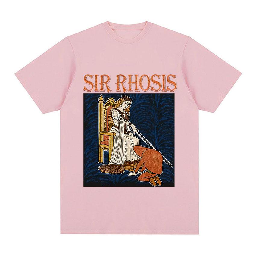 Sir Rhosis Medieval Funny Drunk Knight Meme Graphic 100cotton Unisexs shirt Harajuku style summer Womens fashion oversized Tshirt