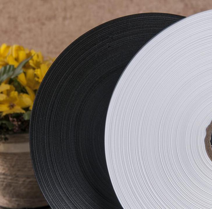 Factory Satin Grosgrain Custom Colors Embossed Printed Black Polyester Ribbon