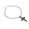 Cross Face Pendant Necklace Vintage Hypoallergenic Stainless Steel Christ Necklace for Men