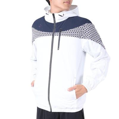 Coq Sportif Блузон с капюшоном, матовая подкладка, водоотталкивающая, ветрозащитная, теплая, Navi Golf QGMWJK05 WH00 LL [Le Golf] [Stretch Forcer] Мужская (белый)