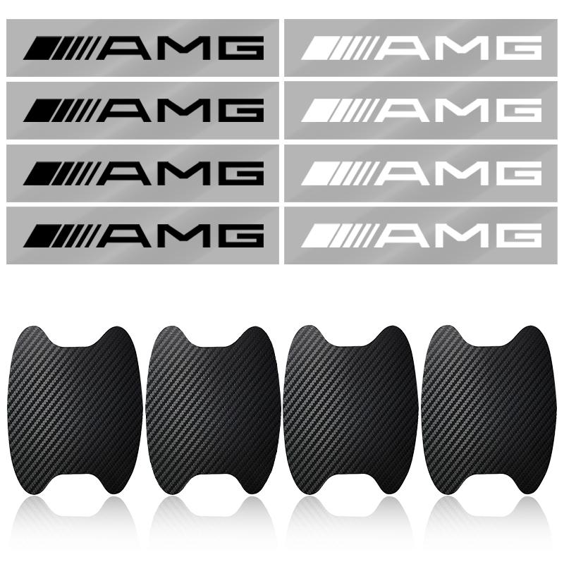 Наклейка на дверь автомобиля Углеродное волокно Царапины Защитная пленка для ручки автомобиля Для Mercedes Benz AMG GLE GLS GLC CLA GLB ML C500 C200 C300 W204 W206 W212 W203