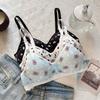Cute Girls Bras Printed Wireless Push Up Bras Simple Underwear For Girls