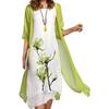 European Summer Casual Dress Two Piece Set With Print Pattern For Women