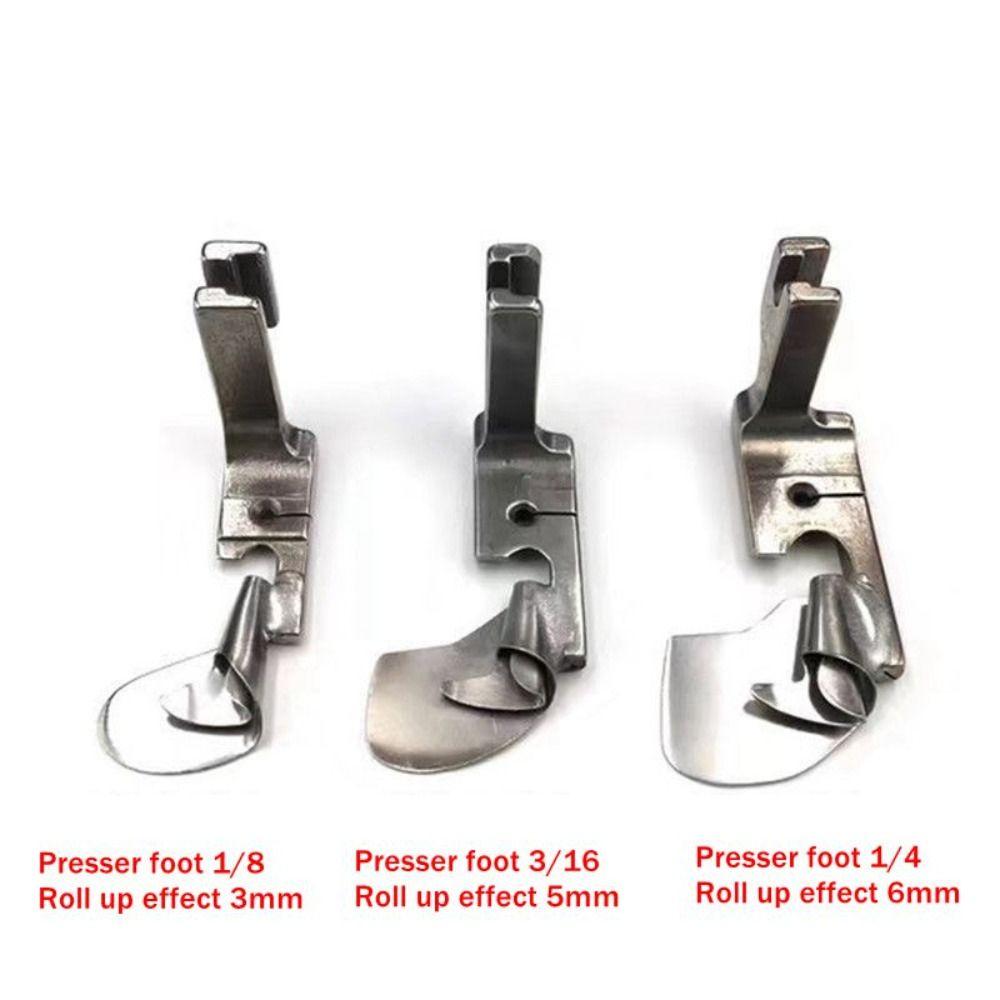 Стальная изогнутая прижимная лапка для шитья, инструмент для гофрирования, прижимная лапка для шифоновой ткани