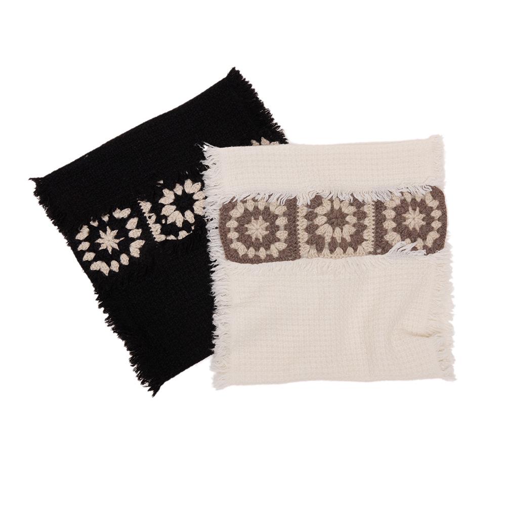 2025 Autumn/Winter Cashmere Patchwork Crochet Scarf & Shawl for Men and Women