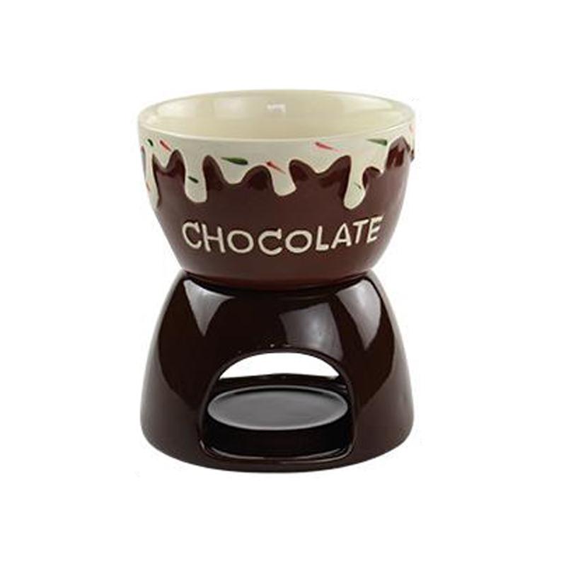 Ceramic Strawberry Chocolate Fondue Set Fruit Butter Melt Mix Cheese Tools Porcelain DIY Fondue Serving For Ice Cream Snack