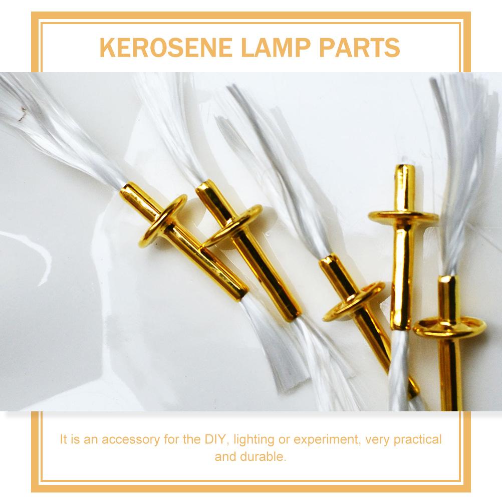 2 шт. Фитильная трубка Горелка для масляной лампы DIY Принадлежность Металл Керосин Стекло Замена Хлопковая нить
