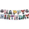 Demon Slayer Birthday Party Decorations Kit with Banner, Bunting, Cake Toppers, Balloons, Themed Setup Supplies