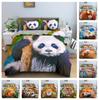 3D Jungle Animal Theme Bedding Set Forest Animal Duvet Cover and Pillow Case 2/3 Pieces AU240 * 270 Oversized Home Decoration