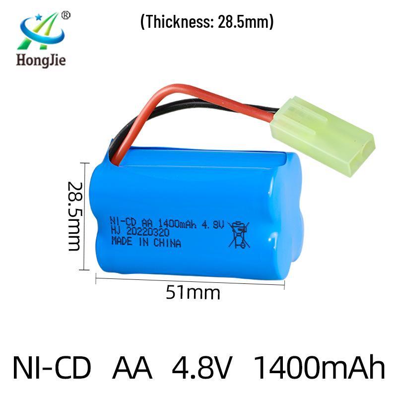 4.8V 1400mAh NiCd AA Battery Pack - Rechargeable 5-Ct for Remote Control Toys (Up to 300 Cycles)