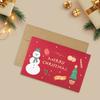 1 Set Greeting Card Cute Cartoon Designs Merry Christmas Card Smooth Writing Greeting Card for Festive Holiday