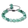 Браслет из натурального камня, плетеный из зеленых нефритов, африканских бирюзовых бусин, регулируемые браслеты из веревки для мужчин и женщин, креативный подарок