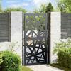 VidaXL Garden Gate Black 105x180 Cm Steel Light Design, Fence Door, Outdoor Door, Metal Door, 4100952