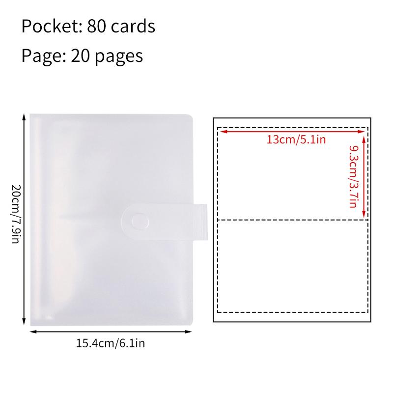 80/160 Cards Photo Albums 20pages Photocard Holder Kpop Albums for Cards Book Binding Machine Collector Book Album De Fotos
